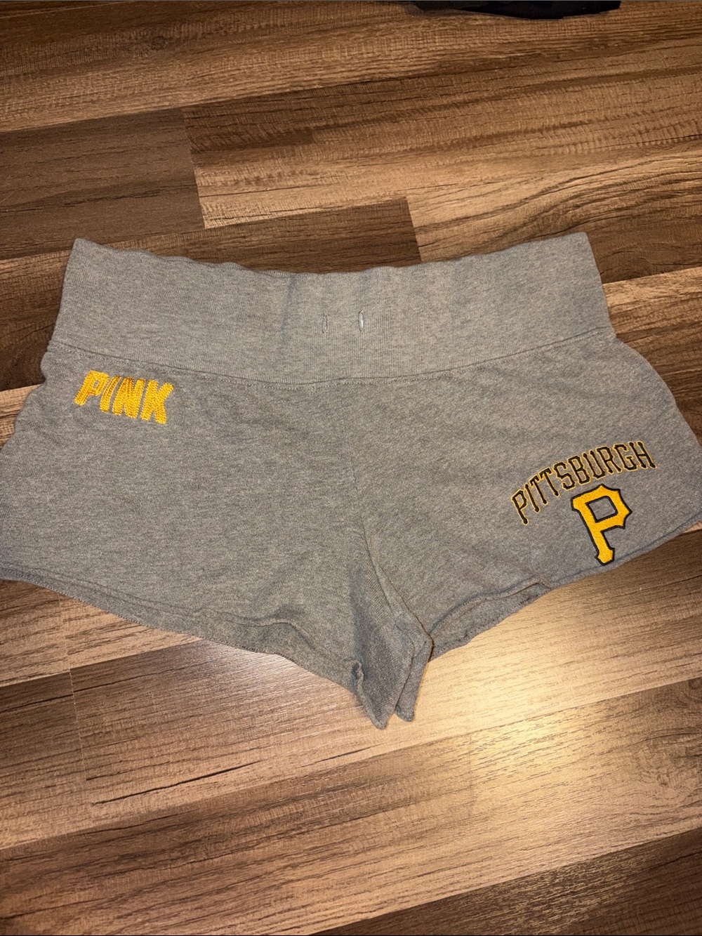 PINK Victoria's Secret Gray Athletic Shorts with PIRATES